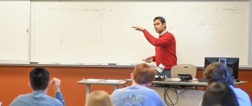 Students in a business classroom