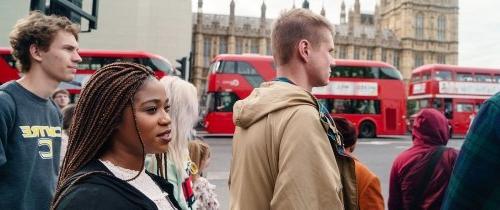 Students studying abroad in England